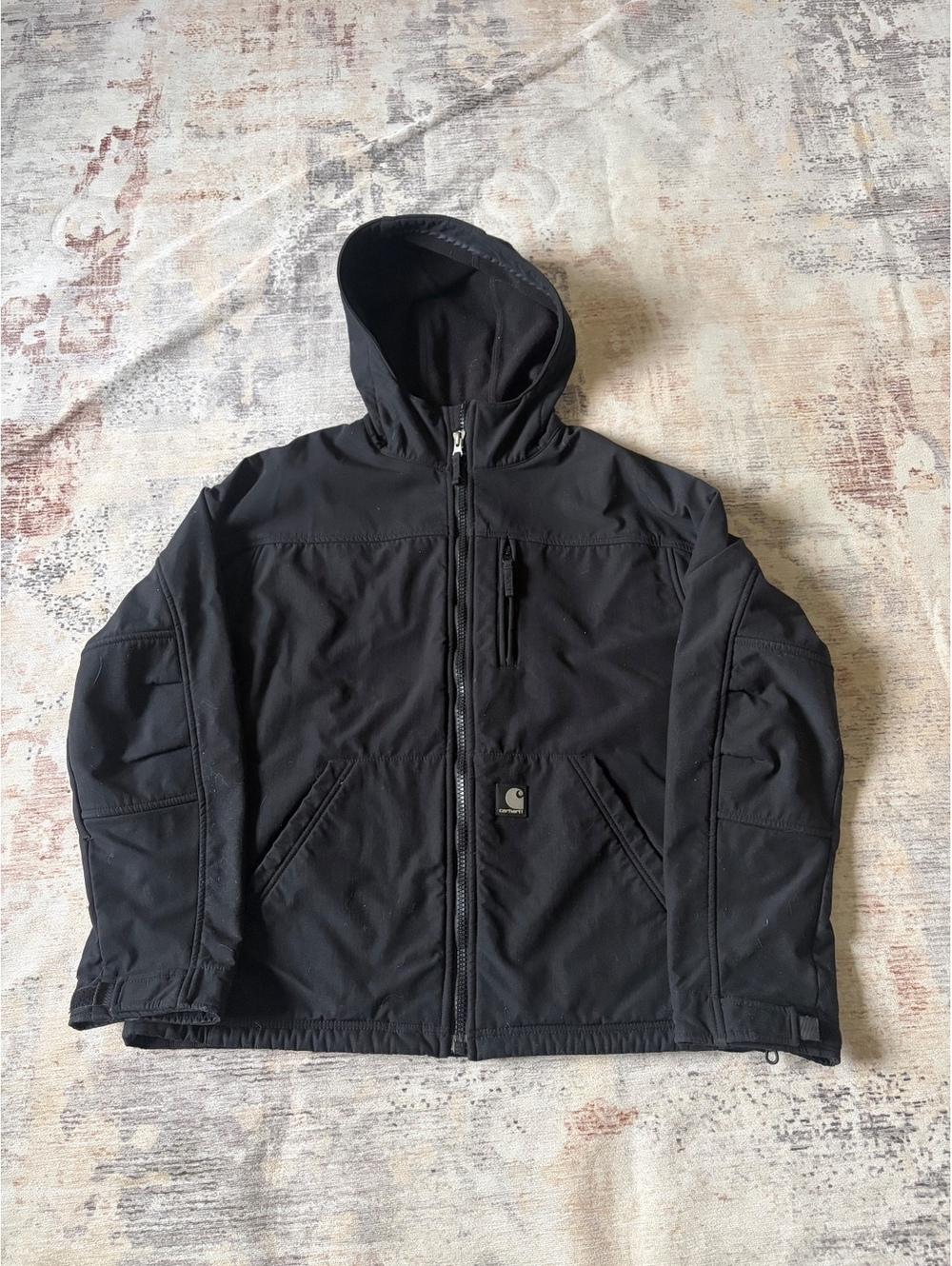 Carhartt J182 Large Black soft shell mens full zip jacket